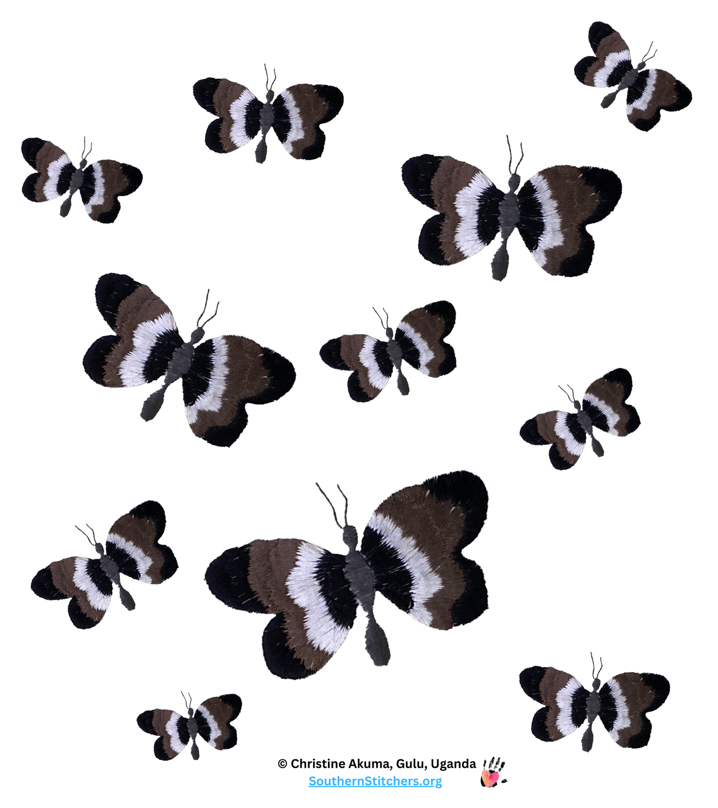 Black butterfly towel