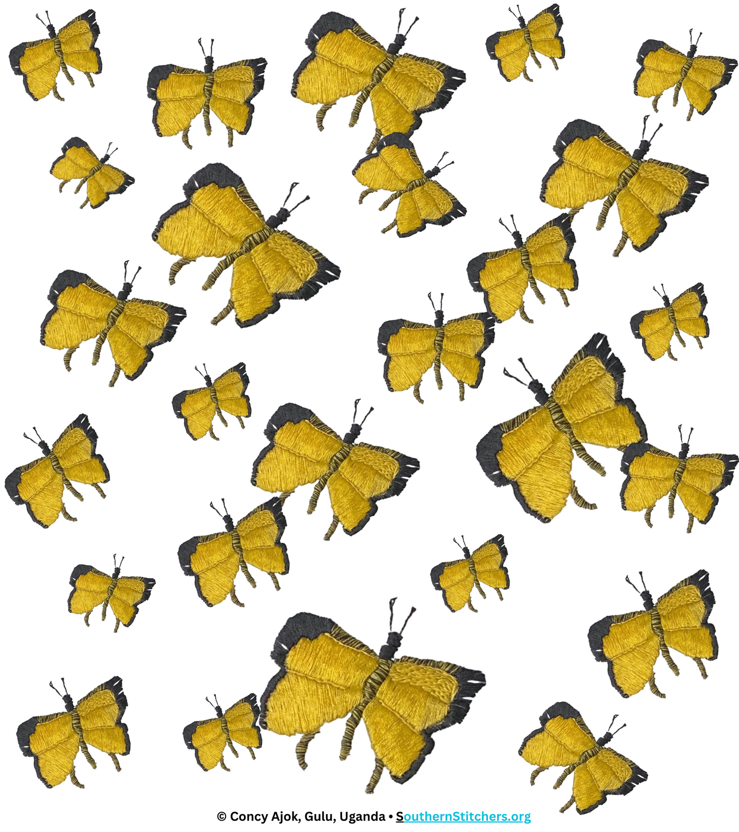 Gold butterfly towel