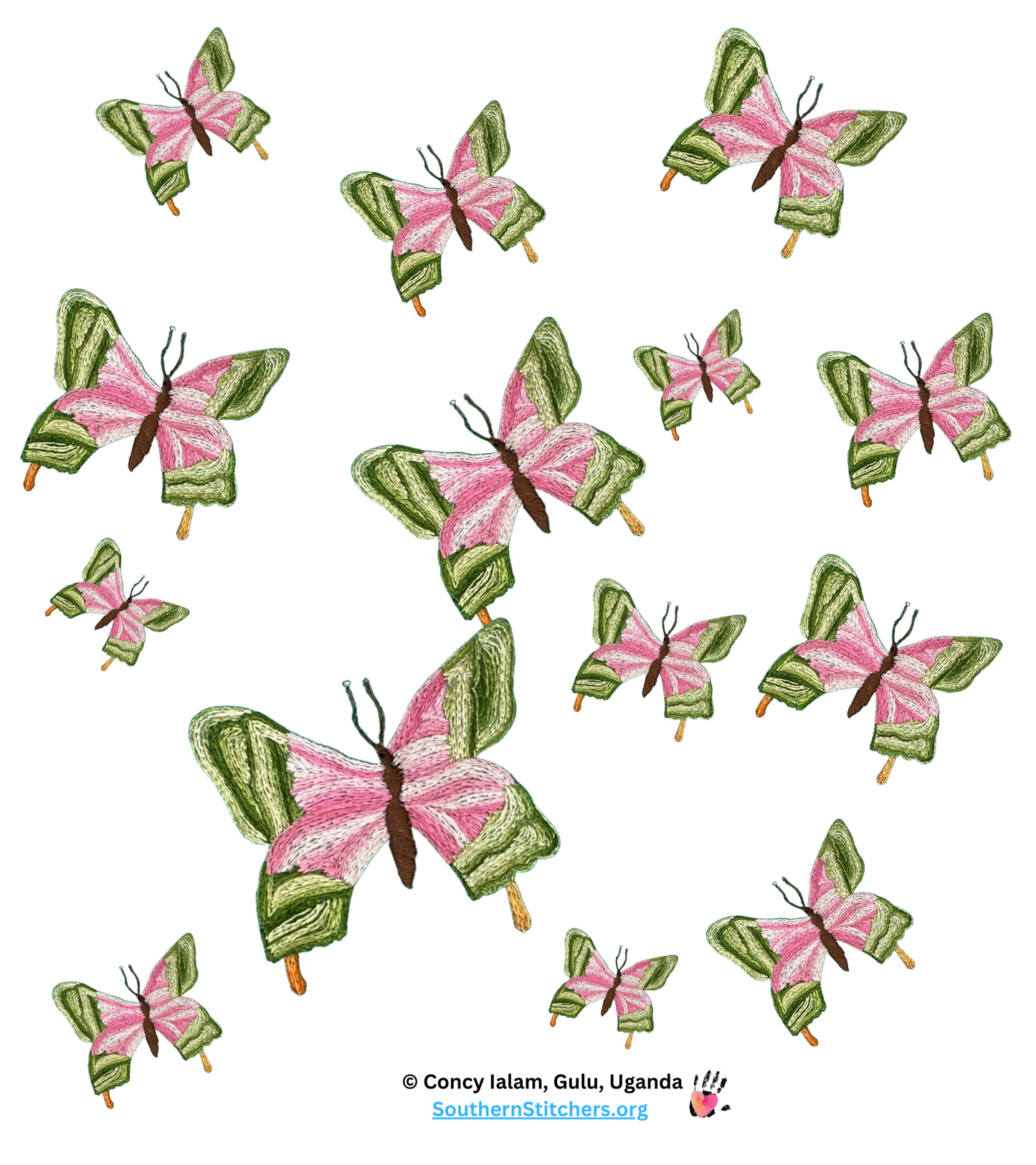 Pink butterfly towel