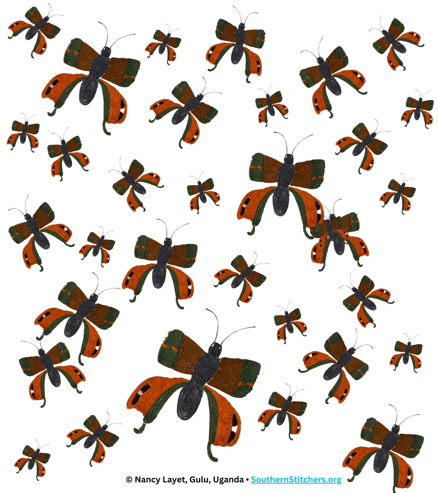 Russet butterfly towel