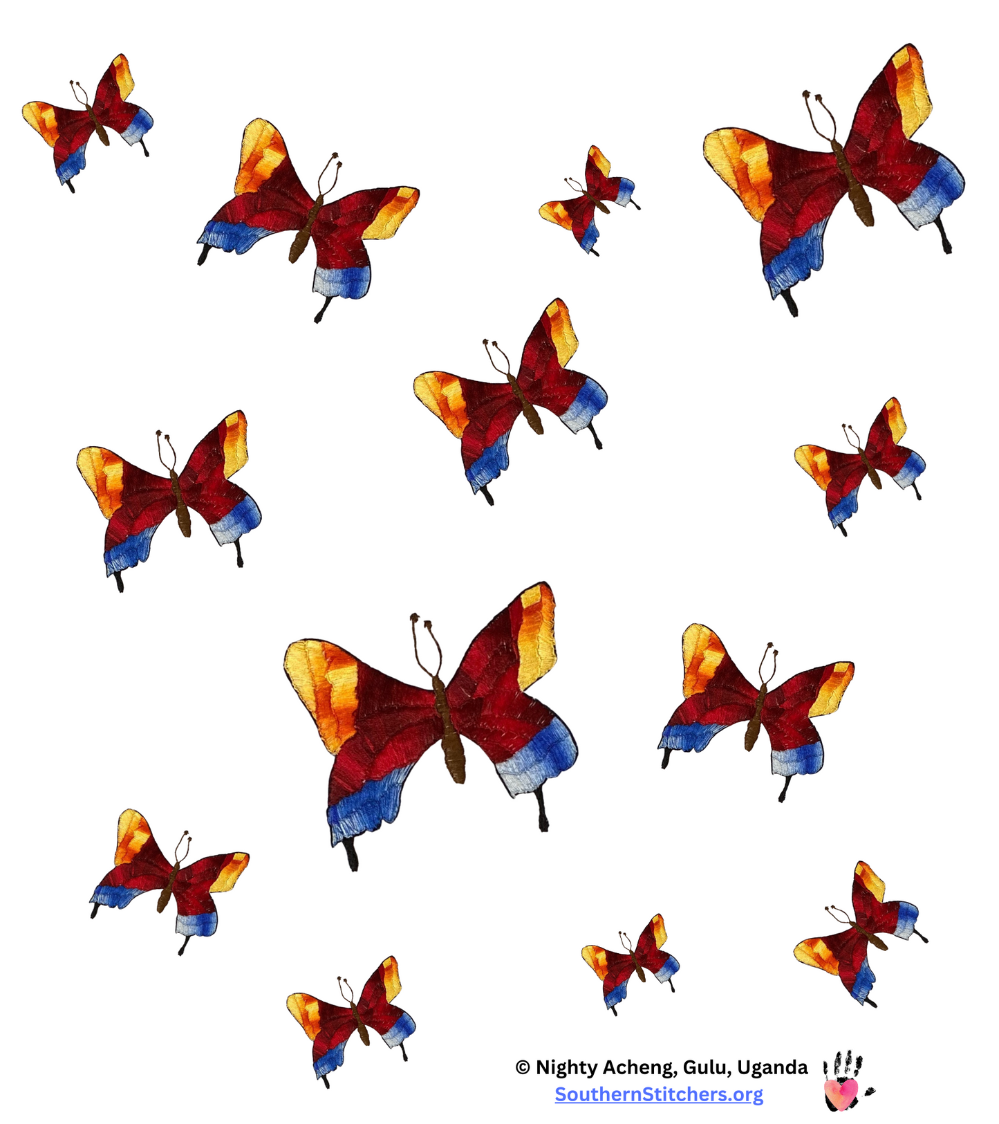 Red butterfly towel