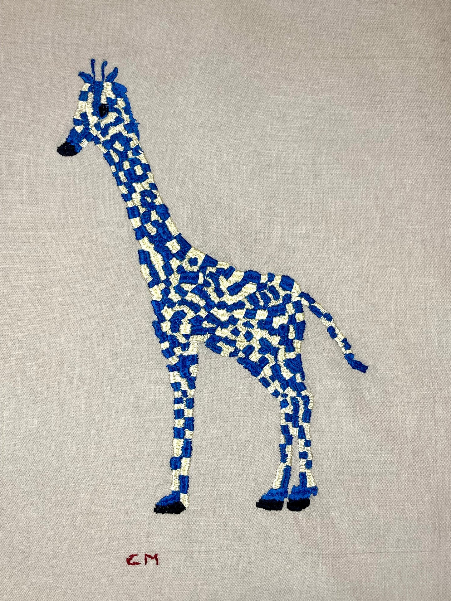 Blue and Yellow Giraffe