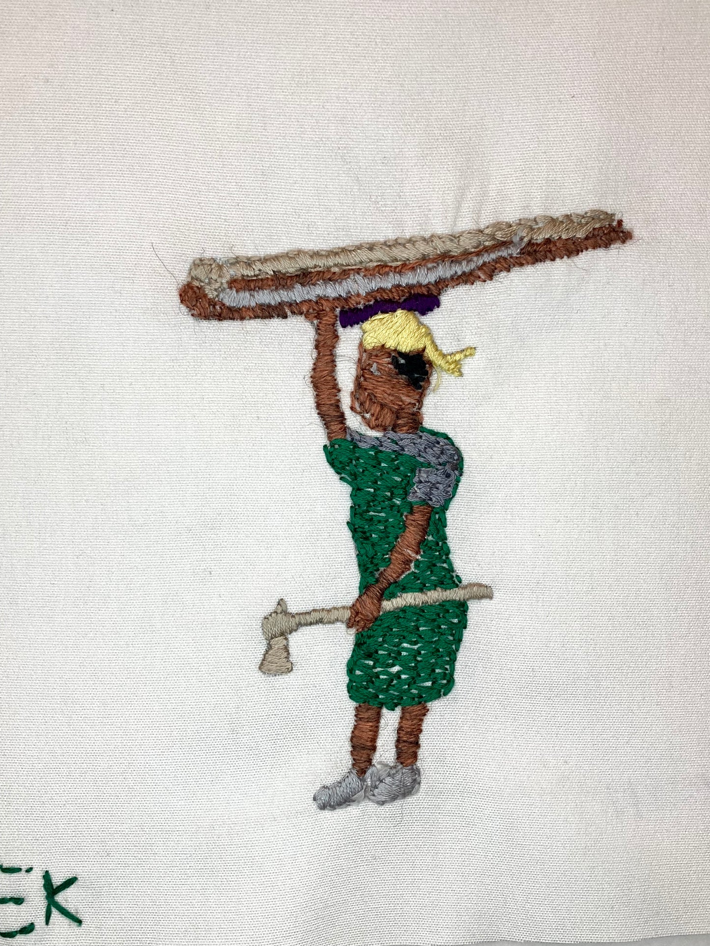 Woman Carrying Wood